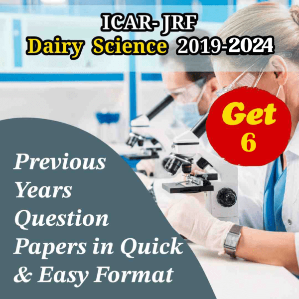 ICAR-AIEEA Post Graduate Dairy Science Combo set of previous 6 years Simplified Question Papers