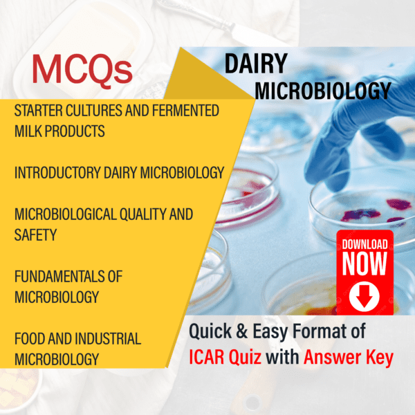 ICAR eCourse Dairy Microbiology MCQs